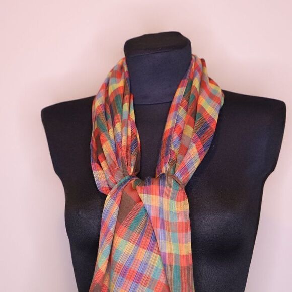 American Eagle Plaid Scarf - Picture 3 of 4